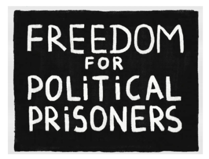 Freedom for political prisoners  - sticker (design by Lilya Matveeva)