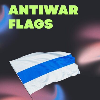 Antiwar Russian White-Blue-White Flag